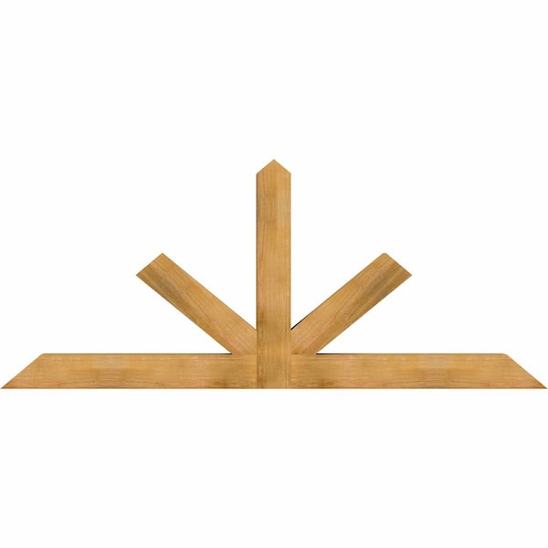 Ekena Millwork Saratoga Rough Sawn Timber Gable Bracket, Western Red Cedar, 96"W x 40"H x 6"D x 6"F, 10/12 Pitch GBW096X40X0606SAR00RWR - main